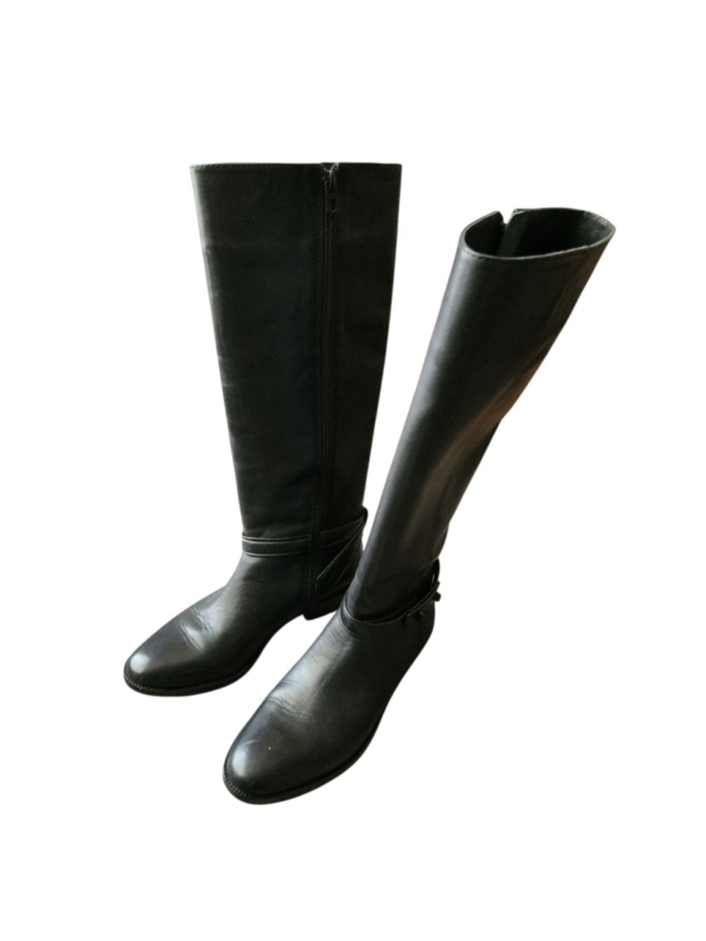 Coach Womens Black Leather Heeled Boots Size 6 - Picture 2 of 10